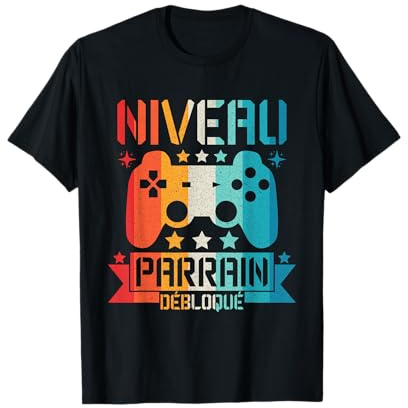 Niveau Parrain Déboqué Geek Annonce Grossesse Cadeau T-Shirt