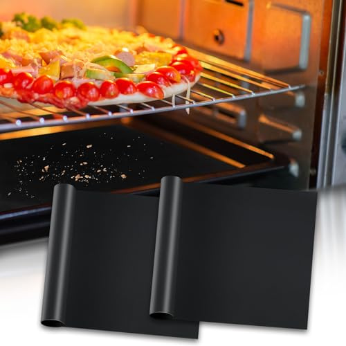 2 Pack Oven Liners for Bottom of Oven, Non-Stick Oven Mats, 16 x 20