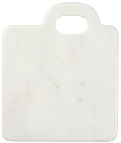 Broste Copenhagen Olina 70310654 Planche à Découper Carré Marbre Blanc 26 x 30 x 1,4 cm