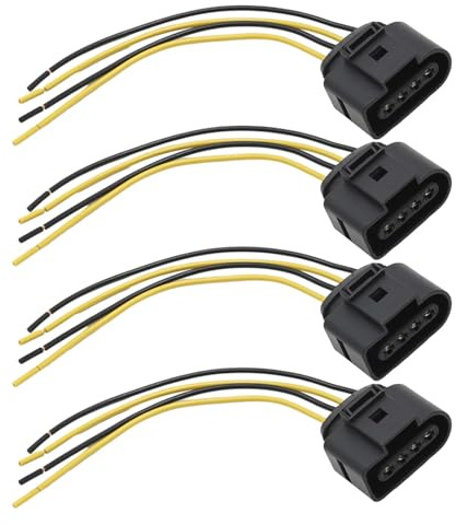 Hoypeyfiy 4PCS Ignition Coil Connector Harness Wiring Plug Replacement for A3 A4 A5 A6 TT Replacement for Passat Jetta Golf 1J0973724 2011340 1J0998724