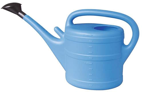 Bunte Gartengießkanne 10 Liter mit Brause (Hellblau)