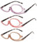 Wisesurf 3 PCS Makeup Reading Glasses, Ladies Magnifying Rotatable Single Lens Womens Rotating Makeup Glasses with Magnify Eye Flip up Lens, 2.0 (Red Yellow Purple)