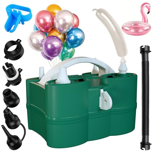 SINBEE 3-in-1 Balloon Pump for Inflatables and Deflator, Electric Balloon Pump for Latex 260q Foil Balloons, Quick-Fill 110V AC Inflator Deflator for Pool Floats Air Mattress