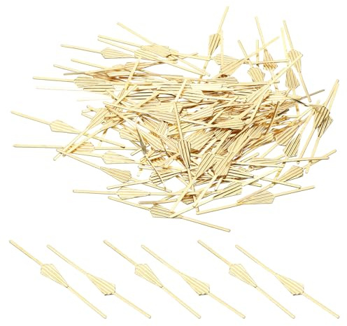 PATIKIL 45mm/1.77 Chandelier Bow Tie Clips, 200Pcs Copper Chandelier Connectors Clips for Fastening Crystals Parts, Chandelier Replacements, Gold