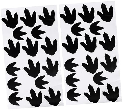 KONTONTY 32stücke Teiliges Kinderzimmer Wandtattoo Drachen Fußabdruck Selbstklebende Pvc Wandsticker Für Kreative Raumgestaltung Für Kinderzimmer Spielzimmer Und