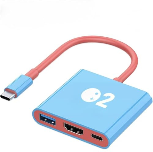 Need-Use USB-C 3.0 Docking Station Compatible with Nintendo Switch, Switch 2, Samsung Dex, MacBook, iPad, Steam Deck, 3 in 1 TV Adapter with 4K HDMI, Thunderbolt, Type C 100W Charging