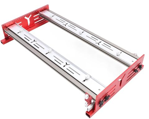 Jiawu Router Sled, Slab Flattening Jig, Router Milling Groove Bracket, Adjustable Trimming Planing Machine, Levels Wood Slabs Up to 23.23in, Fit for Home Improvement Projects