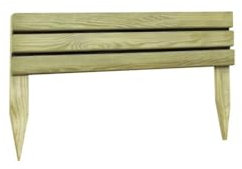 Wooden Garden Edging with Slats, 15 cm Height, 34 cm Depth (3)