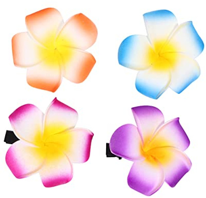PACKOVE 18pezzi Fermagli Per Capelli Fiore Plumeria Hawaiano Decorazione Per Feste in Riva Al Mare Copricapo Fiori Artificiali Resistente Buona Qualità