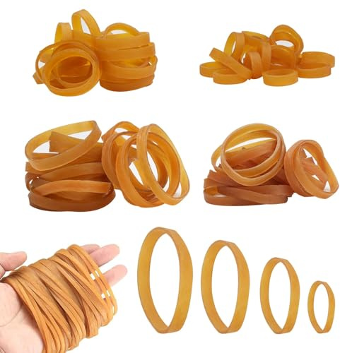 100 Pieces Elastic Bands 2.5/4/6/7 cm Rubber Bands Assorted Sizes 0.5 cm Thick Rubber Band Large Elastic Bands for Home,DIY Craft,Office Stationary,School