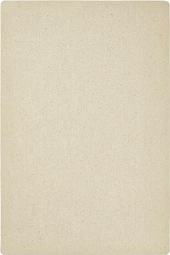 -LUXOR- living Wollteppich, Teppich Läufer aus 100% Schurwolle, Flachgewebe, Webteppich für Wohnzimmer, Essezimmer, Schlafzimmer, Creme, 200 x 290 cm