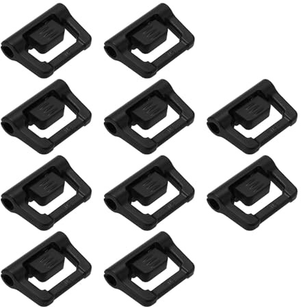 VGOL 10 ganci per tende da campeggio, ganci in plastica, apertura 4,8 mm, larghezza 18 mm, per tende da campeggio all'aperto, luci da appendere