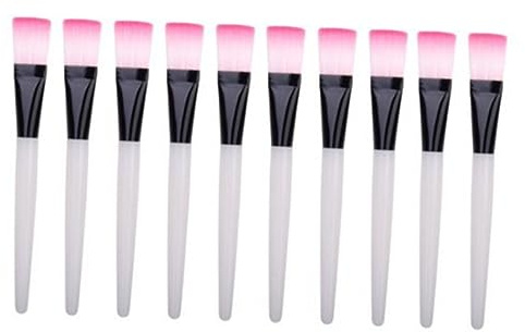 Mikinona 10 Pezzi Maschera Trasparente Mini Brush per Applicazione Morbida e Confortevole Maschere e Trattamenti Totale e Setole