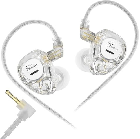 Yinyoo KZ Taurus in Ear Monitors con Cable, Auriculares in Ear para Gaming, 8 mm Controladores dinámicos duales, Auriculares con Cable Desmontable de 2 Pines