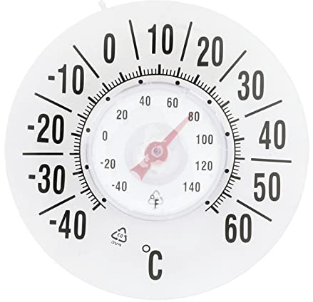 Maxtonser Termometri per finestre per interni ed esterni, non richiede batteria, termometri meteorologici con viso trasparente, letture accurate per la casa