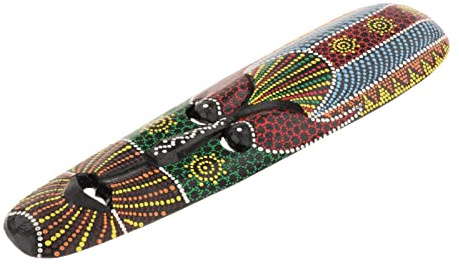 Wswqop 1 Pezzo di Maschera Tailandese in Legno Dipinta a Mano, Maschera Da Parete Africana in Legno Cesellato a Mano, Come immagine, 50 cm