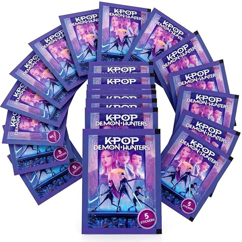 KPop Demon Hunters 20 Packungen Figuren, 100 offizielle Aufkleber