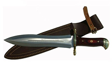 ELECTROPOLIS Jagdmesser Muela Podenquero-M, Koralle gepresstem Holz Griffe und Messing Blatt-Universal 26 cm + Geschenkkarte