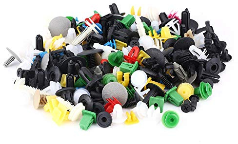 Set di rivetti di fissaggio abbinati, 200 pezzi, assortito di guarnizioni per porta auto, in plastica, clip di fissaggio per auto, clip di fissaggio