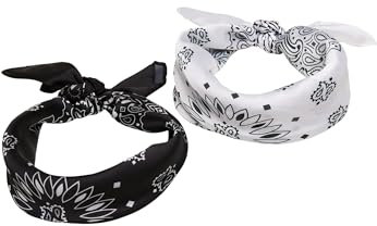 Urban Classics Unisex Satijnen 2-pack Bandana, Black/White, Einheitsgr e EU