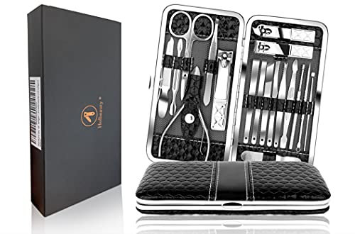 Holesto® Maniküre Set - 8 teiliges Nagelschere Set - Pediküre Set - Maniküre Set Damen - Nail Clipper - Fingernägel Set - Fußpflege Set - Nageletui Herren - Reise Beauty Set (8-teiliges Set)