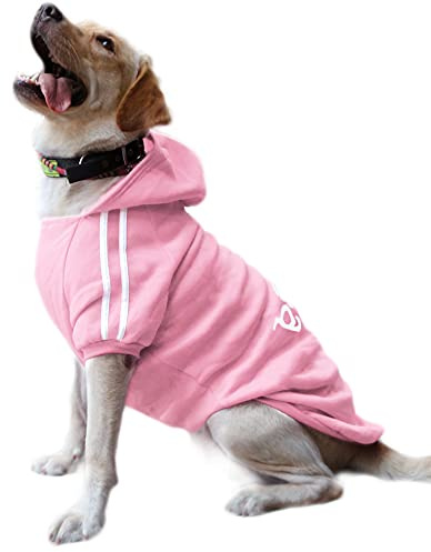 Eastlion Hundar varma huvtröjor kappa kläder pullover husdjur valpar t-shirt rosa 7XL