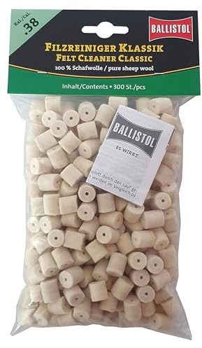 Ballistol Unisex – Erwachsene 23215 Filzreiniger, neutral, Kaliber .38/9 mm-300 Stück