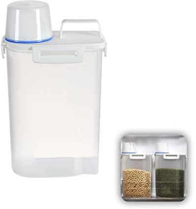 KAYLRE 2.5L Aufbewahrungsbox Küche, Vorratsdose mit Deckel, Luftdicht, Schüttdose für Reis, Müsli, Nudeln, Mehl