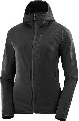 Salomon Damen Women's Midlayer Jacket Hoodie Jacke, Tiefschwarz, X-Small