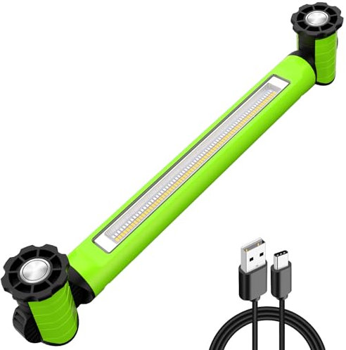 MEIKEE Arbeitsleuchte, 3000LM 3 Helligkeiten 6 Lichtmodi, Werkstattlampe Mit Magnet und Haken, LED Akku Strahler Wiederaufladbare Baustrahler Camping, Garage, Baustelle, Werkstatt, Notfall