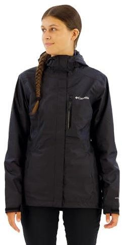 Columbia Pouring Adventure 3 Jacket, Chaqueta impermeable para la lluvia Mujer, Black Old, M