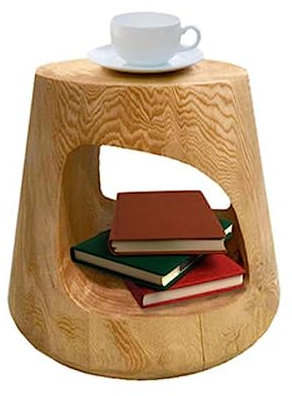 Bout de Canapé Tabouret de jardin rond rustique en bois for intérieur et extérieur, petite table d'appoint, table basse, meuble portable, support for plantes, idéal for le divertissement, le jardinage