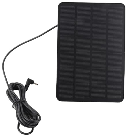 10W Solar Panel Charger, Monocrystalline Camera Power Supply | Outdoor Security Camera Solar Charger, 9.8ft Cable, DC 3.5x1.35 Port, IP65, 360 Adjustable Mount