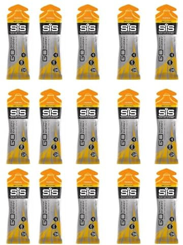 MM SiS GO Isotonic Energy Gels Tropical Flavour - High Performance Energy Gel for Endurance Sports, Fast Energy Boost, Hydration & Recovery, Ideal for Running, Cycling & Triathlons (15)