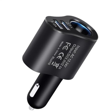 Car Outlet Splitter - Car Splitter Adapter, Charging Outlet Car Splitter Adapter | Multi Socket Fast Charge LED Power Outlet Splitter for Phone Vehicle, Car USB Adapter Multi