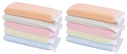 CALLARON 10pcs Cleaning Sponge Wipe Kitchen Scouring Pads for Washing up Double Side Sponge Scrubbers for Home Cleaning Tasks Random Color