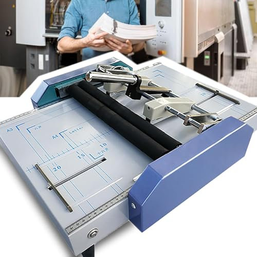 RoyceBee Automatischer Broschürenersteller A3 MAX 11,7 × 16,5 Papierfalt- und Bindemaschine Broschürenordner Hefter Heftgerät Broschürenheftgerät für Druckereien und Schulen