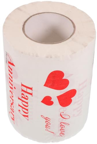 SOLUSTRE Valentinstag Toilettenpapierrolle 3-lagig 160 Blatt Bedrucktes Dekoratives Klopapier für Badezimmer Party und Festtagsdeko