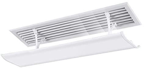 Genérico Cubierta de ventilación Ajustable para Aire Acondicionado de 20 cm/7,9 Pulgadas, Deflector de Pared Lateral para hogar/Oficina, Evita el Flujo de Aire frío, Color Blanco, Ideal para Uso Come