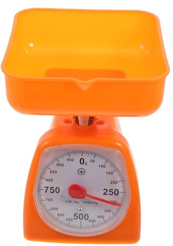 VICASKY Bilancia Da Cucina Meccanica 2 Kg Riutilizzabile in Plastica Resistente Al Gelo, Bilancia Scientifica Per Scuola e Cucina, Per Esperimenti Chimici