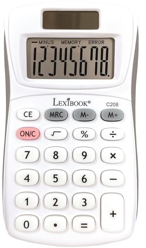 Lexibook, Calculatrice de Poche à 8 Chiffres, C208LXB