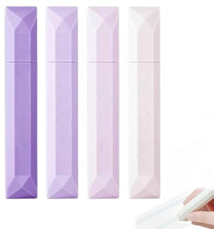 2025 Nouveaux stylos à ruban double côté, stylos à rouleaux à ruban double côté, rouleaux à ruban colle pour l'artisanat, pour Scrapbooking, montage photo, bureau scolaire et artisanat (Violet)
