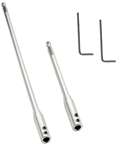 cddcwz 2 prolunghe extra lunghe, prolunghe per punte trapano con gambo 1/4 | asta di prolunga per foratura, per fori extra profondi e fori passanti Include due chiavi esagonali