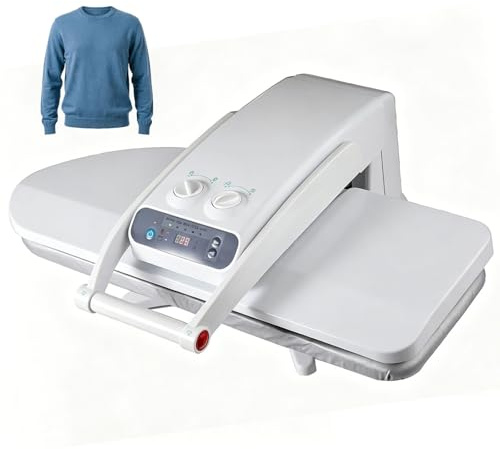Profi Dampfbügelpresse 1800W XL 80cm, Schnelles Glätten von Tischwäsche & Gardinen, 4-Stufen-System für Faserschutz & Hygiene, Massive Bauweise für Sicheren Stand