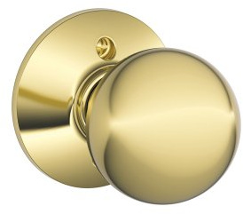 SCHLAGE F170ORB605 Orbit Dummy-Knopf, helles Messing