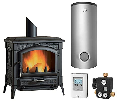 La Nordica KS2864 Termoisotta DSA Wasserführender Kaminofen Komplett-Set Kombispeicher THKE/F 600