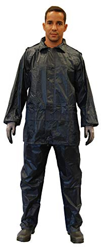 Gahibre Traje de Agua Completo | Chubasquero Plegable y Ligero | Traje Impermeable de Trabajo | Impermeable Pantalón y Chaqueta | Color Azul, Talla XL