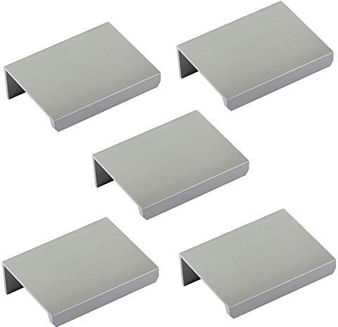 SOTECH 5 Stück Möbelgrife Blankett Jane 50 mm Chrom matt BA 32 mm Schrankgriffe zur Montage an der Frontinnenseite inkl. Befestigungsschrauben
