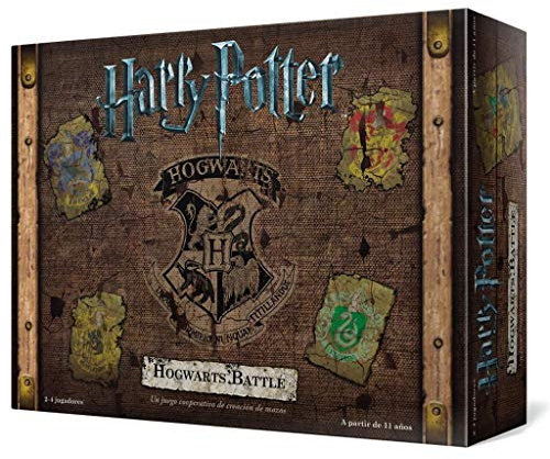 USAopoly Harry Potter Hogwarts Battle, Juego de Mesa Cooperativo de Creación de Mazos, A Partir de 11 Años, De 2 a 4 Jugadores, Español
