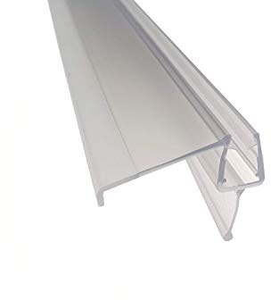 KRISTHAL Dusch-Türdichtung mit Dichtlippe unten und ca. 25 mm Dächlein als Abtropfleiste, 200 cm Länge, für 6 und 8 mm Glas, Art.Nr. 5325